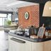 Campanile Nature - Sannois Ermont breakfast buffet area with pastries, coffee machine and counter in Sannois