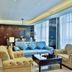 Parkyard Hotel Jiaxing lobby with tufted sofas, coffee table, wood wall and floor-to-ceiling windows in Jiaxing