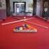 The Dominion House Bed & Breakfast in Blooming Grove with a red pool table in a vintage game room