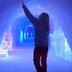 Snow Resort Kirkenes in Kirkenes: guest inside an icy tunnel with blue lighting
