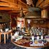 Karczma Rzym in Bydgoszcz dining room with a large breakfast buffet and rustic wooden interior