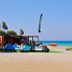 Esmeralda Hotel in Kremastí with beach kitesurfing gear and views of the turquoise sea