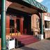 Britannia Stockport Hotel entrance with red-brick facade, statues, and covered doorway in Stockport