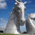 Abstract horse head sculptures at Pitbauchlie House Hotel Sure Hotel Collection by Best Western, Dunfermline