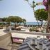 Pension Ageliki in Platis Gialos with sea-view terrace and outdoor seating overlooking the beach