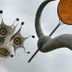 Hotel Sonne - Self Check-in in Schwarzenburg, close-up of an abstract sculpture with spiky eye-like forms