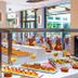 Ozkaymak Marina Hotel in Kemer buffet dining area with a large dessert and salad display