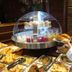 Le Beauséjour in Tregastel buffet breakfast with pastries, fruit drinks and a guest in a robe
