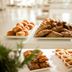 Canne Bianche Lifestyle Hotel, Torre Canne breakfast buffet with pastries and tartlets on white trays