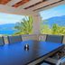 Résidence & Hôtel Aria Marina in Propriano: terrace dining table with sea and mountain views
