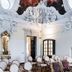 Althoff Grandhotel Schloss Bensberg ornate ballroom with frescoed ceiling and vintage chairs in Bergisch Gladbach