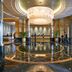Mandarin Oriental, Kuala Lumpur lobby with grand chandelier and polished marble floor