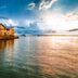 Best Western Plus Yacht Harbor Inn in Dunedin overlooking the waterfront at sunset