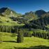 Hotel Sonne - Self Check-in in Schwarzenburg with alpine mountains, green meadows and pine forest