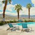 Hampton Inn & Suites by Hilton Cathedral City Palm Springs pool with palm trees and mountain views