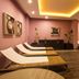 Palm Wings Ephesus Beach Resort spa relaxation room with lounge chairs in Selçuk