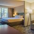 Country Inn & Suites by Radisson, Doswell, VA guest room with king bed, sofa, floor lamp and window view