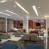 Melissi Beach Hotel & Spa lobby lounge in Ayia Napa with seating, plants, and large windows