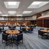 Cleveland Marriott East in Warrensville Heights hotel lobby lounge with seating area and skylit ceiling