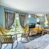 Manoir de la Poterie & Spa in Honfleur, room with windows, TV, desk and balcony chair