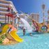 Hotel Sorra Daurada Splash in Malgrat de Mar: pirate-themed splash pool with waterslides and children playing