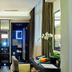 Montcalm Brewery Townhouse London guest room with single bed, desk, and modern bathroom view