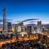 Orange Hotel Beijing Chaoyangmen Yabao Road Children's Hospital overlooks Beijing skyline at dusk