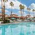 Omni Rancho Las Palmas Resort & Spa in Rancho Mirage with a palm-lined outdoor pool and loungers