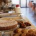 Hotel Maderno buffet table with pastries and a cake in Toscolano Maderno