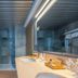 Hôtel Le Yachtman, La Rochelle bathroom with glass shower, bathtub, and vanity mirror