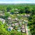 The Payogan Villa Resort and Spa Ubud in Ubud, aerial view of villas with pools amid lush jungle