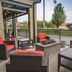Courtyard by Marriott Aberdeen at Ripken Stadium patio with fire pit and stadium view in Aberdeen