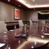 Desert Diamond Casino Tucson boardroom with long conference table and wall-mounted TV