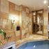 Yugawara Bay Mandarin House in Yugawara with an indoor tiled bath and glass shower partition