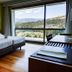 Monte Prado Hotel & Spa in Melgaço guest room with twin beds and large window mountain view