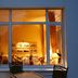 Seehotel Grossherzog von Mecklenburg in Ostseebad Boltenhagen, lit hotel room seen through a window