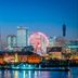 Hotel Jal City Kannai Yokohama in Yokohama with city skyline, Ferris wheel, and waterfront at dusk