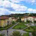 City Hotel Dresden Radebeul in Radebeul with landscaped courtyard and fountain, plus hillside-view buildings