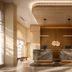 Red Roof Plus+ Vancouver Airport lobby in Richmond with marble front desk and modern wood accents