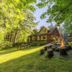 Copper Creek Inn, Cabins and Lodge in Ashford: cabin lodge with outdoor fire pit and forest setting