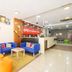 N9 Business Hotel lobby in Kampung Baharu Nilai with blue seating and reception desk