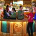 Guests chatting at the front desk of Hollywood Casino Lawrenceburg in Lawrenceburg