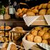 Motel One München-Westend breakfast buffet with breads, pastries and coffee in Munich