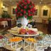 Buffet dessert display with red roses at Sammy Dalat Hotel in Dalat