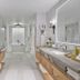 Four Seasons Hotel Silicon Valley at East Palo Alto bathroom with double vanities and freestanding tub