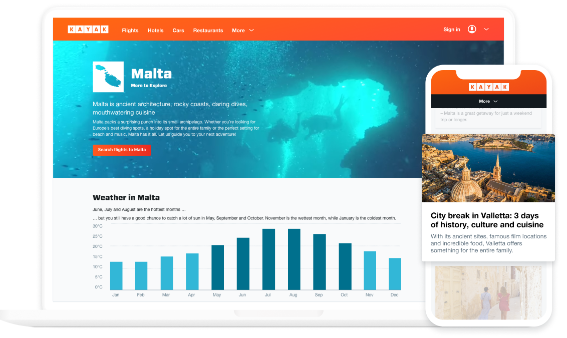 Advertising product - Landing page