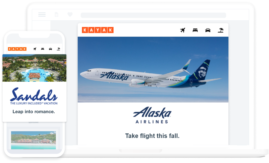 Advertising products KAYAK