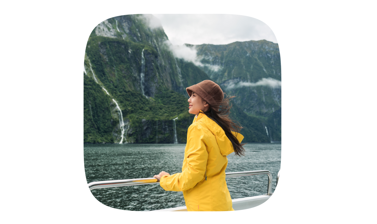 Traveler on a cruise