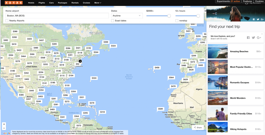 Flights to Anywhere with KAYAK Explore KAYAK Travel Hacker Blog
