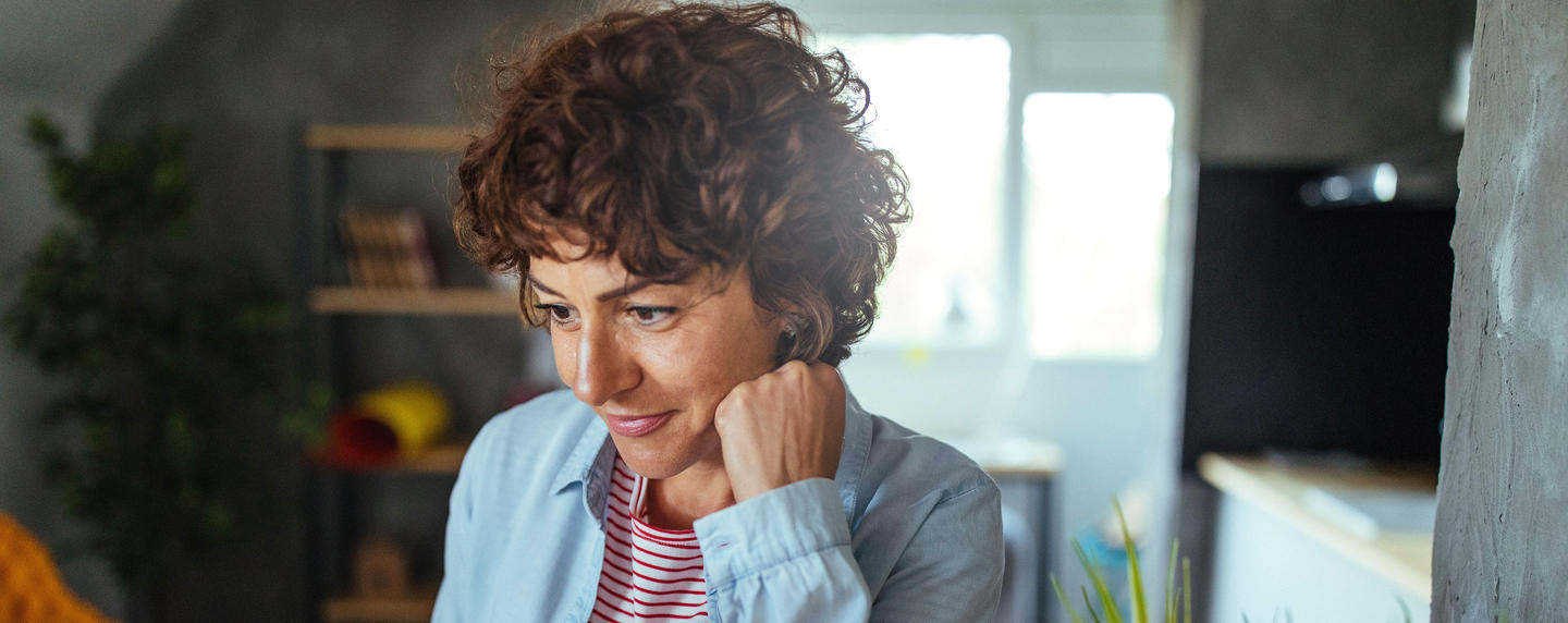 Woman using a computer